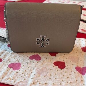 Tory Burch Elegant Gray Crossbody Bag